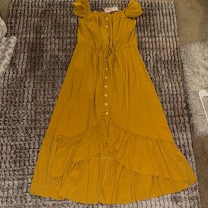 Charming Mustard Summer Dress